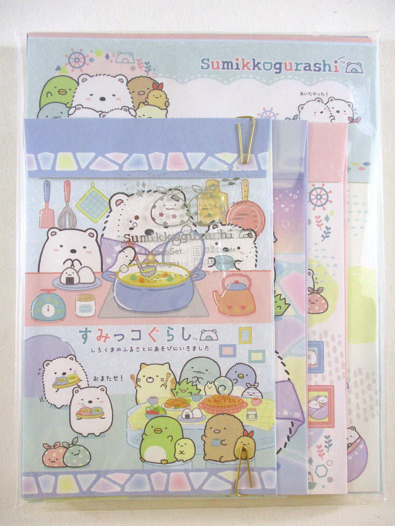 Cute Kawaii San-X Sumikko Gurashi Ice Travel Letter Set Pack - 2024 - Stationery Writing Paper Envelope Penpal Gift