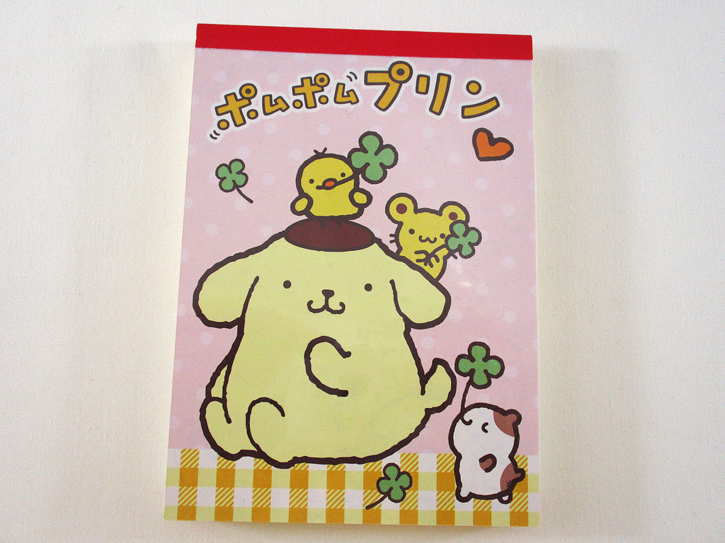 Rare ❤︎ Vintage *ੈ✩‧₊˚ Collectible ✿ Gift - Cute Kawaii Sanrio Pom Pom Purin 4 x 6 Inch Notepad / Memo Pad preowned - Stationery Designer Paper Collection Gift