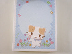 Rare ❤︎ Vintage *ੈ✩‧₊˚ Collectible ✿ Gift - Cute Kawaii Sanrio Masyumaro Fuwa Nyanko Cat 4 x 6 Inch Notepad / Memo Pad preowned - Stationery Designer Paper Collection Gift