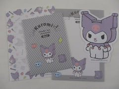 Cute Kawaii Sanrio Kuromi Mini Letter Set A - Small Writing Note Envelope Set Stationery