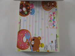 Rare ❤︎ Vintage *ੈ✩‧₊˚ Collectible ✿ Gift - Cute Kawaii VHTF Vintage Rare Collectible Crux Bear Kuma Cafe Time 4 x 6 Inch Notepad / Memo Pad - Stationery Designer Paper Collection Gift
