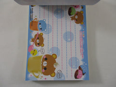 Rare ❤︎ Vintage *ੈ✩‧₊˚ Collectible ✿ Gift - Cute Kawaii VHTF Vintage Rare Collectible Crux Bear Kuma Cafe Time 4 x 6 Inch Notepad / Memo Pad - Stationery Designer Paper Collection Gift