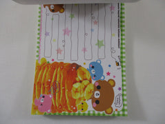 Rare ❤︎ Vintage *ੈ✩‧₊˚ Collectible ✿ Gift - Cute Kawaii VHTF Vintage Rare Collectible Crux Bear Kuma Cafe Time 4 x 6 Inch Notepad / Memo Pad - Stationery Designer Paper Collection Gift
