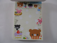 Rare ❤︎ Vintage *ੈ✩‧₊˚ Collectible ✿ Gift - Cute Kawaii VHTF Vintage Rare Collectible Crux Bear of Cake Cupcake 4 x 6 Inch Notepad / Memo Pad - Stationery Designer Paper Collection Gift