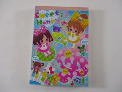 Rare ❤︎ Vintage *ੈ✩‧₊˚ Collectible ✿ Gift - Cute Kawaii VHTF Vintage Collectible Q-lia Sweet Honey Girls and Animals 4 x 6 Inch Notepad / Memo Pad - Stationery Designer Paper Collection