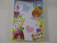 Rare ❤︎ Vintage *ੈ✩‧₊˚ Collectible ✿ Gift - Cute Kawaii VHTF Vintage Collectible Q-lia Sweet Honey Girls and Animals 4 x 6 Inch Notepad / Memo Pad - Stationery Designer Paper Collection