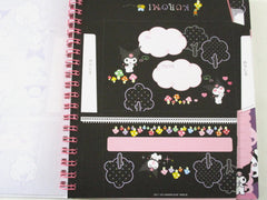 Rare ❤︎ Vintage *ੈ✩‧₊˚ Collectible ✿ Gift - Cute Kawaii Sanrio Kuromi 6.25 x 7.25 in Creative DIY Spiral Notebook Notepad 2010 - Stationery Designer Paper Collection Journal Scrapbook - preowned