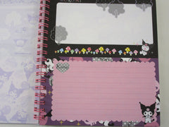 Rare ❤︎ Vintage *ੈ✩‧₊˚ Collectible ✿ Gift - Cute Kawaii Sanrio Kuromi 6.25 x 7.25 in Creative DIY Spiral Notebook Notepad 2010 - Stationery Designer Paper Collection Journal Scrapbook - preowned
