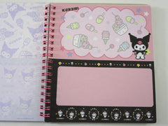 Rare ❤︎ Vintage *ੈ✩‧₊˚ Collectible ✿ Gift - Cute Kawaii Sanrio Kuromi 6.25 x 7.25 in Creative DIY Spiral Notebook Notepad 2010 - Stationery Designer Paper Collection Journal Scrapbook - preowned