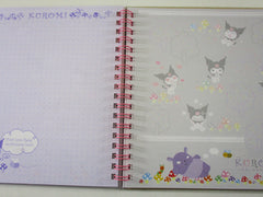 Rare ❤︎ Vintage *ੈ✩‧₊˚ Collectible ✿ Gift - Cute Kawaii Sanrio Kuromi 6.25 x 7.25 in Creative DIY Spiral Notebook Notepad 2010 - Stationery Designer Paper Collection Journal Scrapbook - preowned