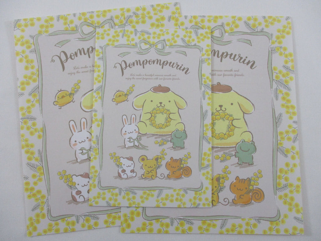 Cute Kawaii Pom Pom Purin dog 2022 Letter Set - Writing Papers Envelope