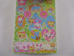 Rare ❤︎ Vintage *ੈ✩‧₊˚ Collectible ✿ Gift - Cute Kawaii VHTF Crux Usa Puri Cat Rabbit Bunny Friends 4 x 6 Inch Notepad / Memo Pad - Stationery Designer Paper Collection Gift