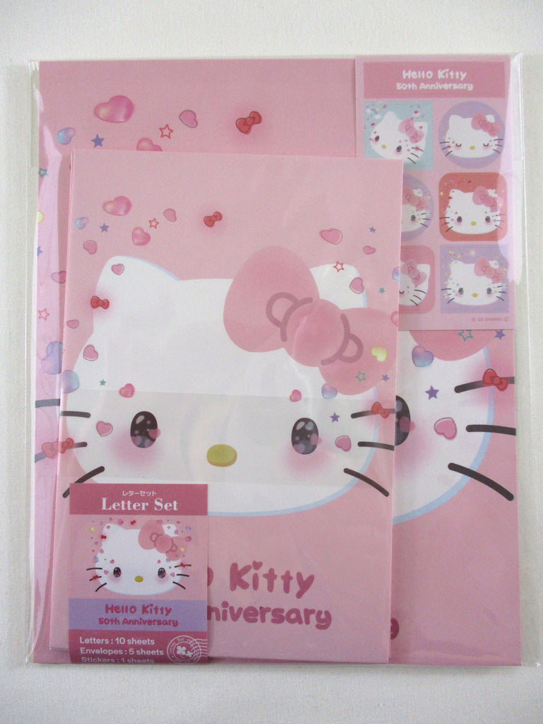 Cute Kawaii ‧₊ ᵎᵎ 🍒 ⋅ ˚✮ Sanrio ❤︎ Hello Kitty Letter Set Pack - Stationery Writing Paper Envelope Penpal Gift preowned