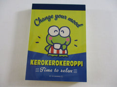 Cute Kawaii Sanrio Retro Anniversary Series - Keroppi Frog - Mini Notepad / Memo Pad - Stationery Designer Paper Collection Collectible Gift preowned