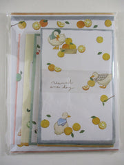 Cute Kawaii Crux Duck Orange Farm Letter Set Pack - Stationery Writing Paper Envelope Penpal Gift