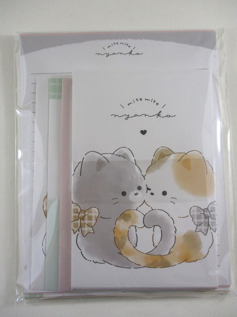Cute Kawaii Crux Mite mite Nyanko Cat Kitty Feline Pet Letter Set Pack - Stationery Writing Paper Envelope Penpal Gift