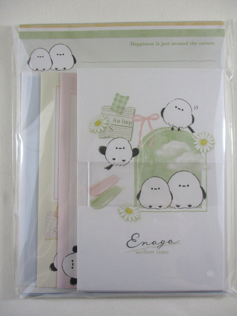 Cute Kawaii Crux Enaga Bird Daisy Letter Set Pack - Stationery Writing Paper Envelope Penpal Gift