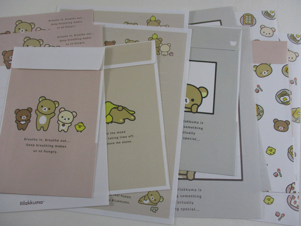 Cute Kawaii San-X Rilakkuma Korilakkuma Classic Letter Sets C - Stationery Writing Paper Envelope Penpal Gift