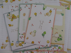 Cute Kawaaii Crux Duck Farm Fruit Orange Apple Letter Sets - Stationery Writing Paper Envelope Penpal Gift