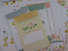 Cute Kawaaii Crux Duck Farm Fruit Orange Apple Letter Sets - Stationery Writing Paper Envelope Penpal Gift