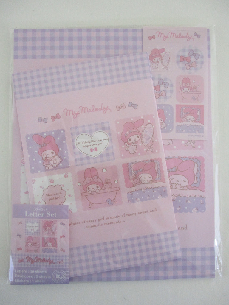 Cute Kawaii ‧₊ ᵎᵎ 🍒 ⋅ ˚✮ Sanrio ❤︎ My Melody Loves You Letter Set Pack - Stationery Writing Paper Envelope Penpal Gift preowned
