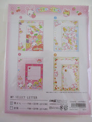 Cute Kawaii Crux Retro *:•.🍄•:* Fruit Strawberry Rabbit Squirrel Letter Set Pack - Stationery Writing Paper Envelope Penpal Stationary Journal Gift
