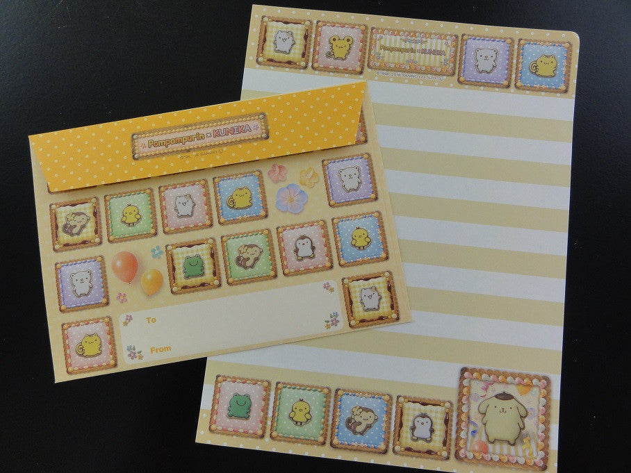 Cute Kawaii Pom Pom Purin Kunika Letter Set - Writing Paper Envelope Stationery