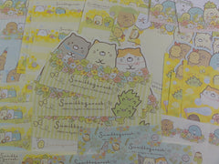 San-X Sumikko Gurashi 40 pc Memo Note Paper Set - Spring Flower Field - Stationery Writing