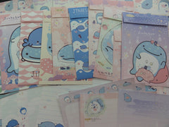 San-X Jinbesan Whale Letter Paper + Envelope Theme Set - B
