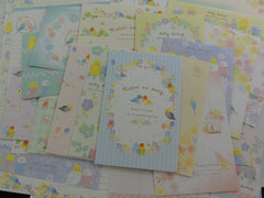 z Cute Kawaii Birds Writing Letter Paper + Envelope Theme Set