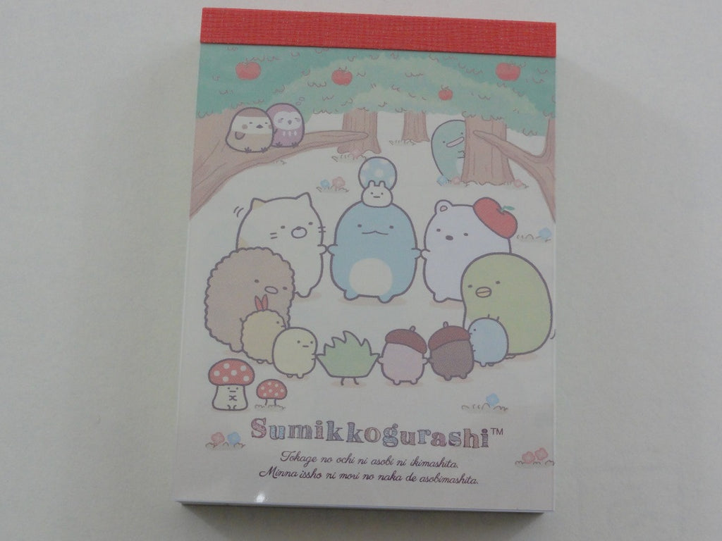 Kawaii Cute San-X Sumikko Gurashi Apple Garden Picnic Mini Notepad / Memo Pad - B