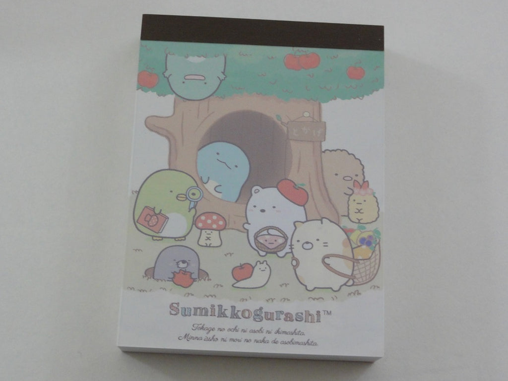 Kawaii Cute San-X Sumikko Gurashi Apple Garden Picnic Mini Notepad / Memo Pad - D