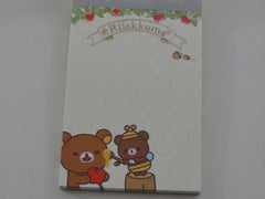 Kawaii Cute San-X Rilakkuma Bear Honey Mini Notepad / Memo Pad - D