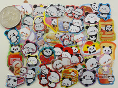 z Cute Kawaii Panda Flake Stickers - 42 pcs