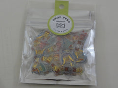 Cute Kawaii Crux Candy Drop Style Flake Stickers Sack - Food and Travel - for Journal Planner Agenda Craft Scrapbook