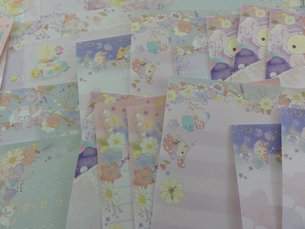 San-X Sentimental Circus Flower Fairies Memo Note Writing Paper Set - Stationery Special Gift