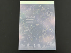 z Cute Kawaii Q-Lia Starduct Telescope Stars Unicorn Bear Midi Notepad / Memo Pad - B - Stationery Design Writing Collection