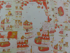 San-X Rilakkuma Bear Strawberry Memo Note Paper Set - for Writing Stationery Scrapbook Art Craft Penpal