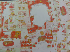 San-X Rilakkuma Bear Strawberry Memo Note Paper Set - for Writing Stationery Scrapbook Art Craft Penpal
