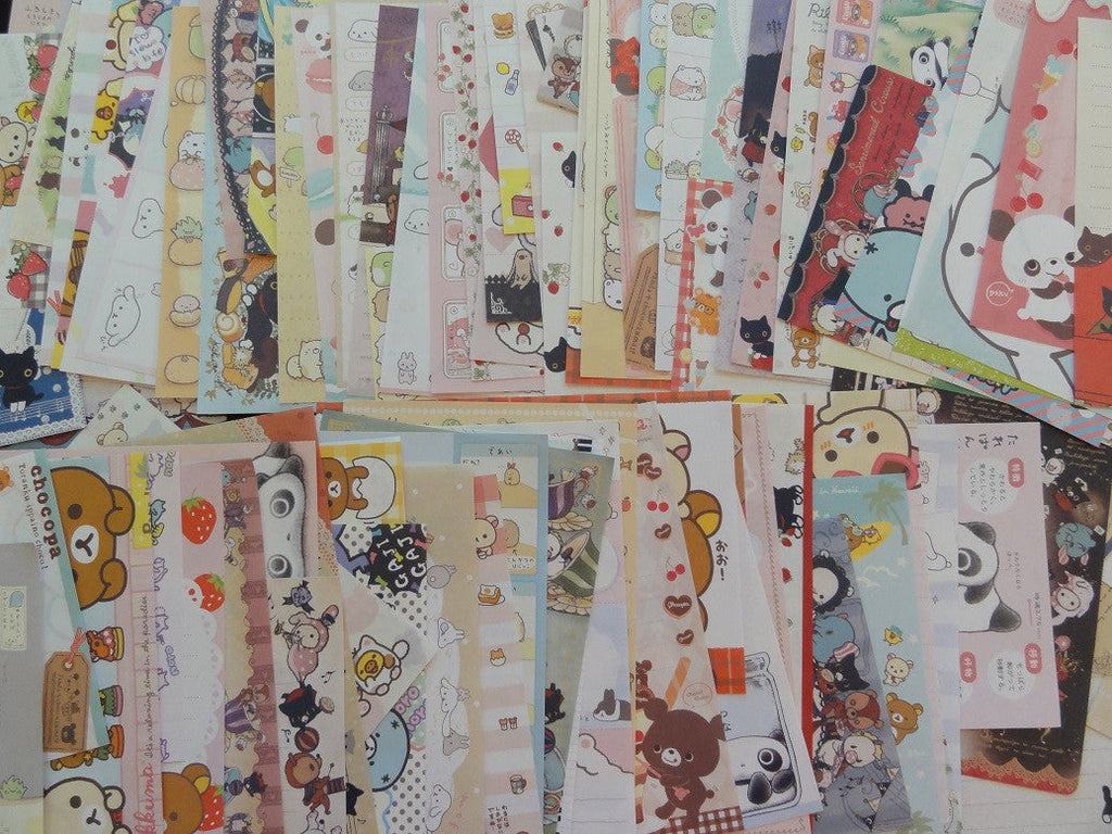 Grab Bag San-X 4 x 6 in Note Paper: 80 pcs SAN-X Memo (Sumikko Gurashi Rilakkuma Jinbesan CoroNya Panda etc)
