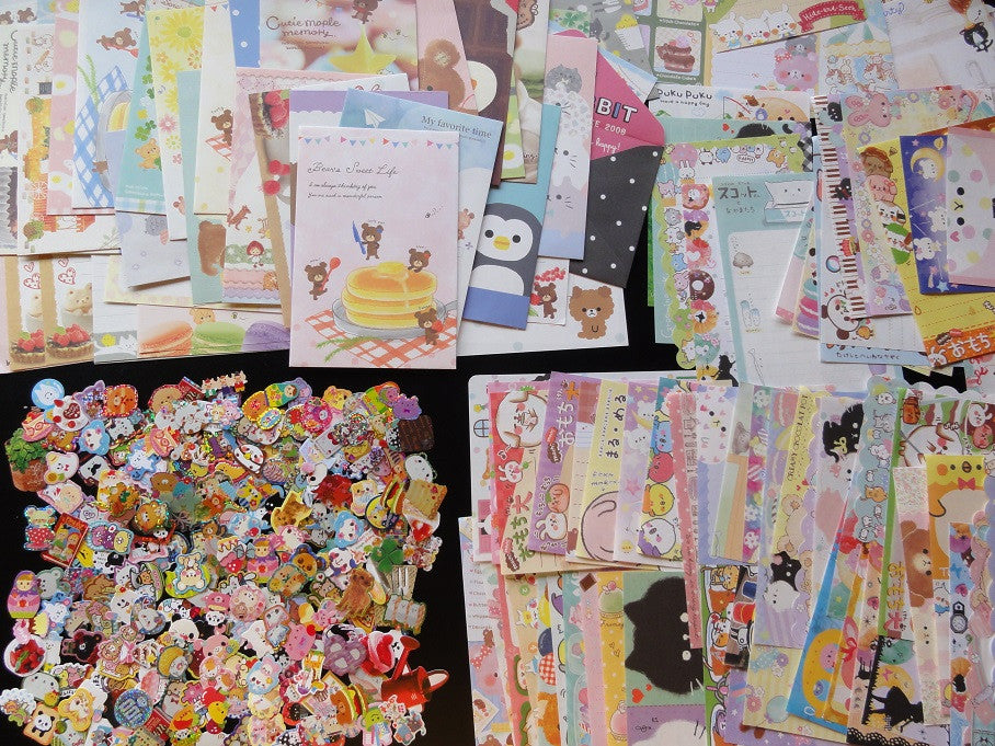 Grab Bag Stationery (Letter Sets + Memo + Stickers): 75 pcs