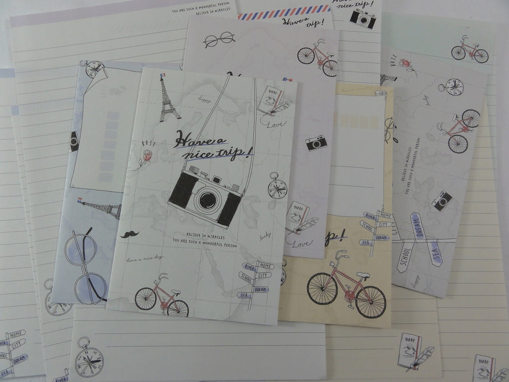 Cute Kawaii Crux Nice Trip Travel Letter Sets - Stationery Writing Paper Envelope Penpal