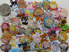 Cute Kawaii Dog Puppies Flake Stickers