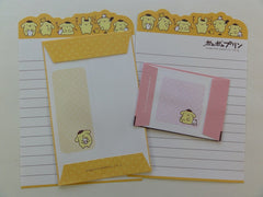 Cute Kawaii Sanrio Pom Pom Purin Mini Letter Sets A - Small Writing Note Envelope Set Stationery