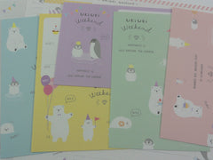 Crux Bear and Penguin Uki Weekend Letter Sets - Stationery Writing Paper Envelope