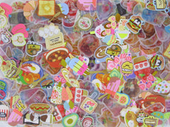 Grab Bag Stickers: 80 pcs FOOD theme flake stickers