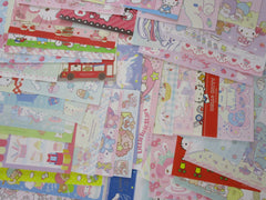 Grab Bag Sanrio Characters 70 pcs Paper Cinnamoroll Hello Kitty My Melody Little Twin Stars Cat Purin Dog Pochacco Memo Note Set Stationery Cute Kawaii