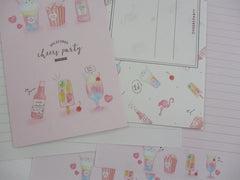 Q-Lia Cheers Party Delicious Fruit Drinks Letter Sets - Stationery Writing Paper Envelopes Penpal