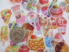 Food Drink Bubble Tea Ice Cream Bakery Fruit Cake Cupcake Pie Strawberry Flake Stickers - 32 pcs
