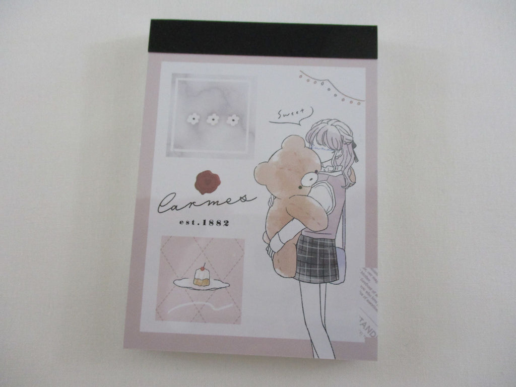 Cute Kawaii Kamio Girl Sweet Bear Mini Notepad / Memo Pad - Stationery Designer Paper Collection